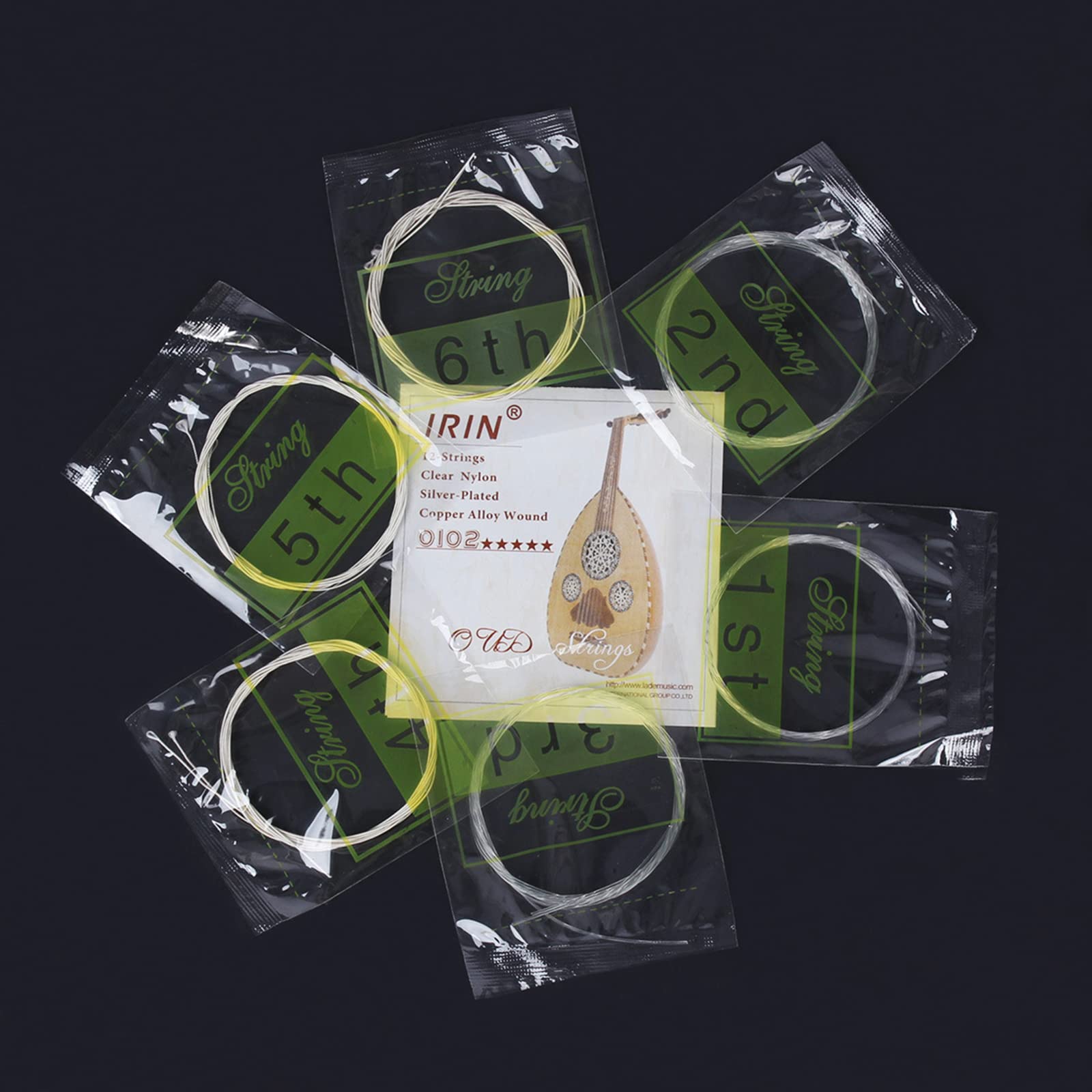 Banjo Strings Oud Strings Nylon Silver Plated Copper Alloy Winding Clear Normal Tension Oud Strings Set Replacement Accessory Guitar Accessories