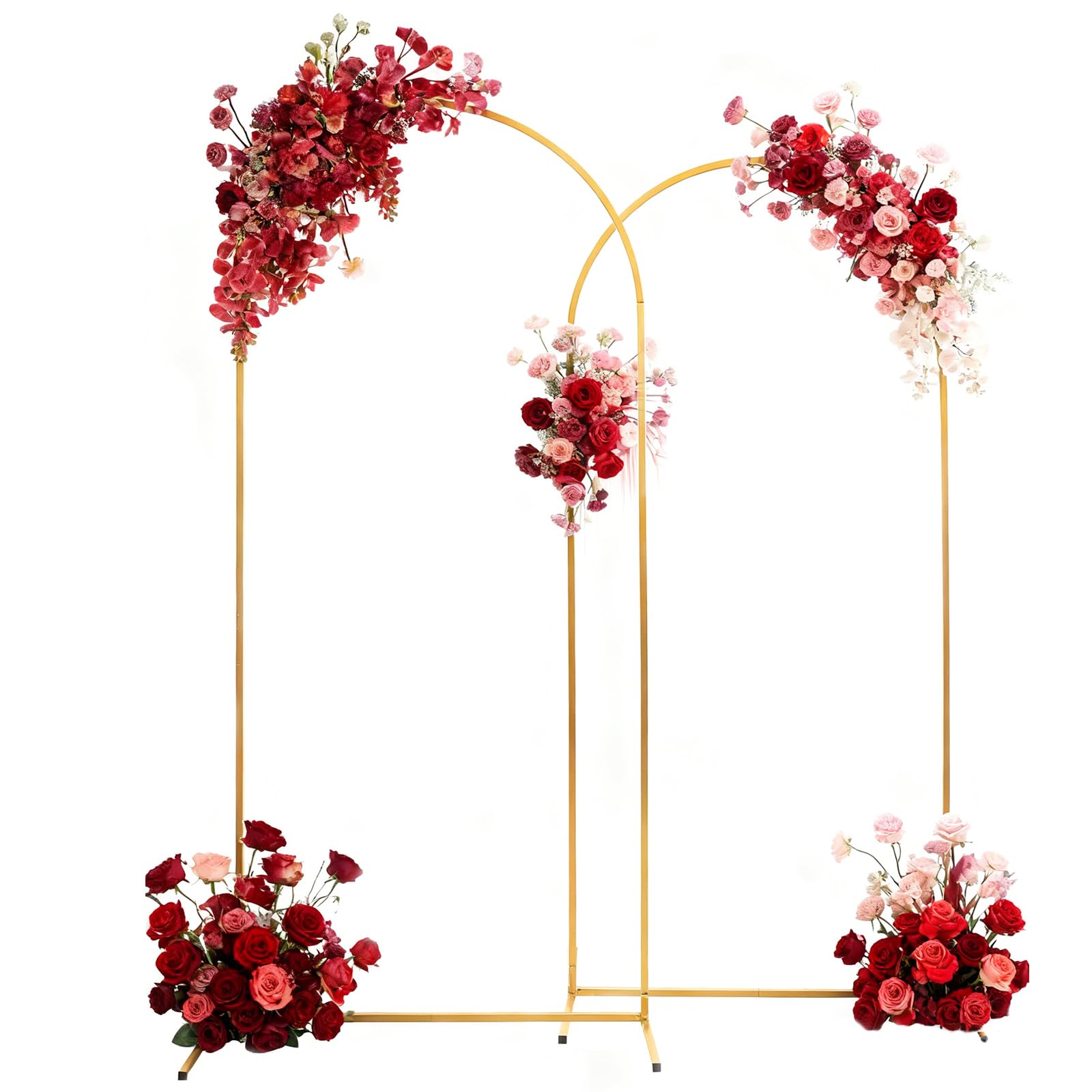 View 1 of ***MISSING PARTS/PARTS ONLY***Arch Backdrop Stand - 2PCS (7.2ft, 6.6ft) Upgraded Metal Arch Backdrop Stand - Easy to Set up Gold Wedding Arch Frames- for Weddings, Birthday Parties, Baby Showers, Family Gatherings