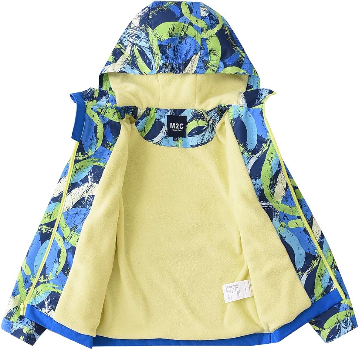 M2C Boys Girls Hooded Color Block Waterproof Fleece Lined Windbreaker Jacket: Clothing, Shoes & Jewelry