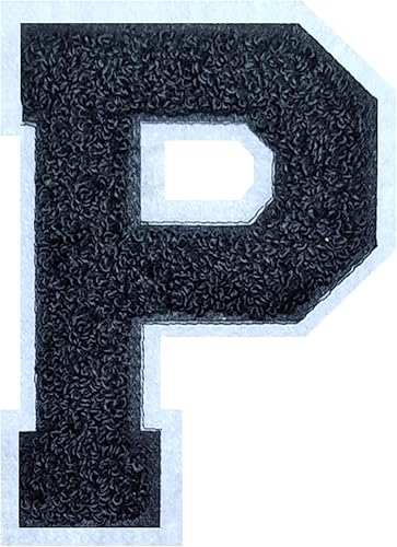 Miniatura 29 de 2 parches de letras de felpilla termo-adhesivas de 4.5 pulgadas, parches de letras universitarias con puntada de felpilla roja/blanca para ropa (H)