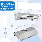 COSTWAY 30 Inch Under Cabinet Range Hood with Oil Collector, 900 CFM Stainless Steel Kitchen Vent Hood w/4 Fan Speeds, Touch/Gesture/Remote Control, Timer, LED Lights & Dishwasher-Safe Baffles Filters
