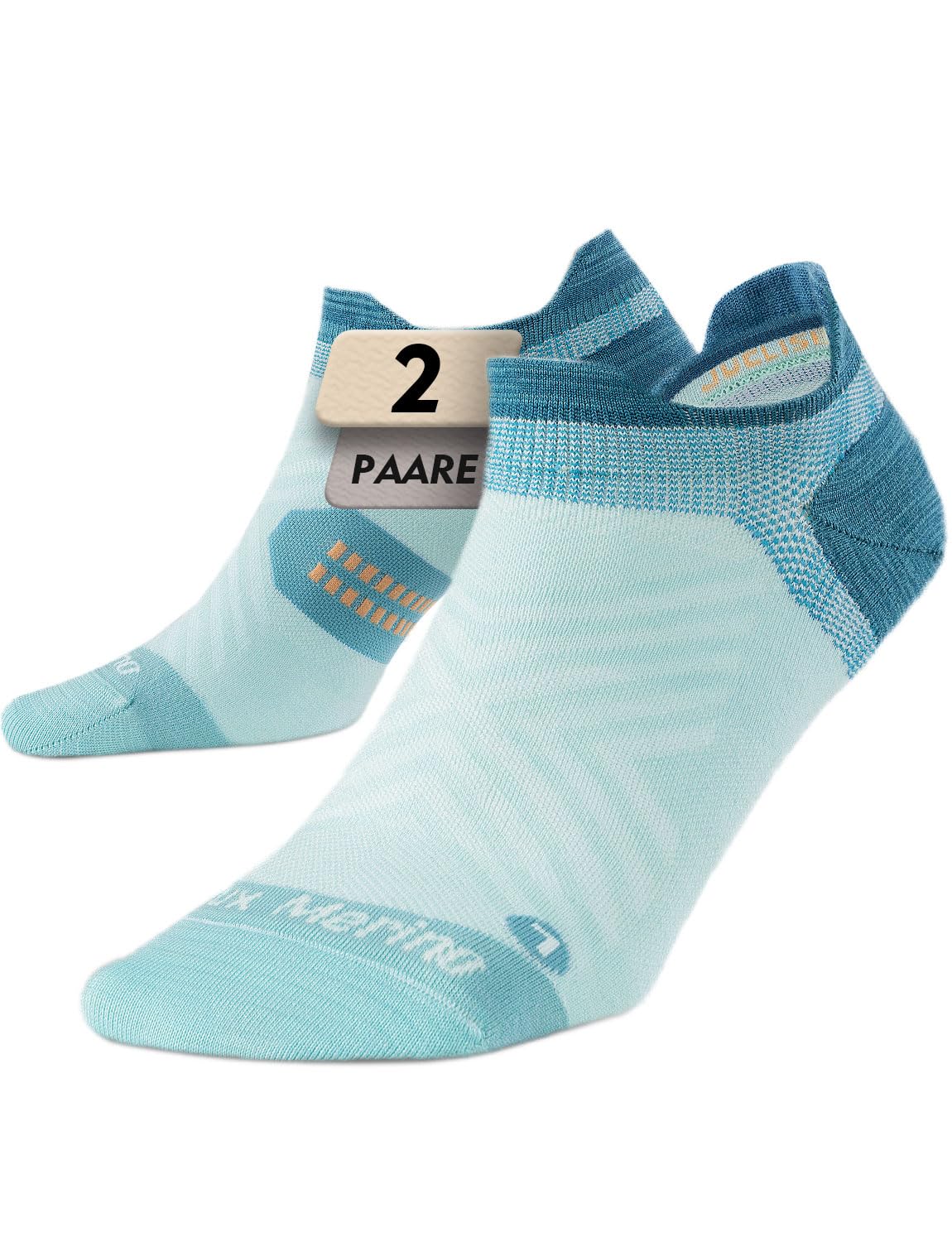 Juclise Merinowolle dünne Kurz Laufsocken Sneaker Kompressionssocken Wandersocken, anti blasen Feuchtigkeitsableitend