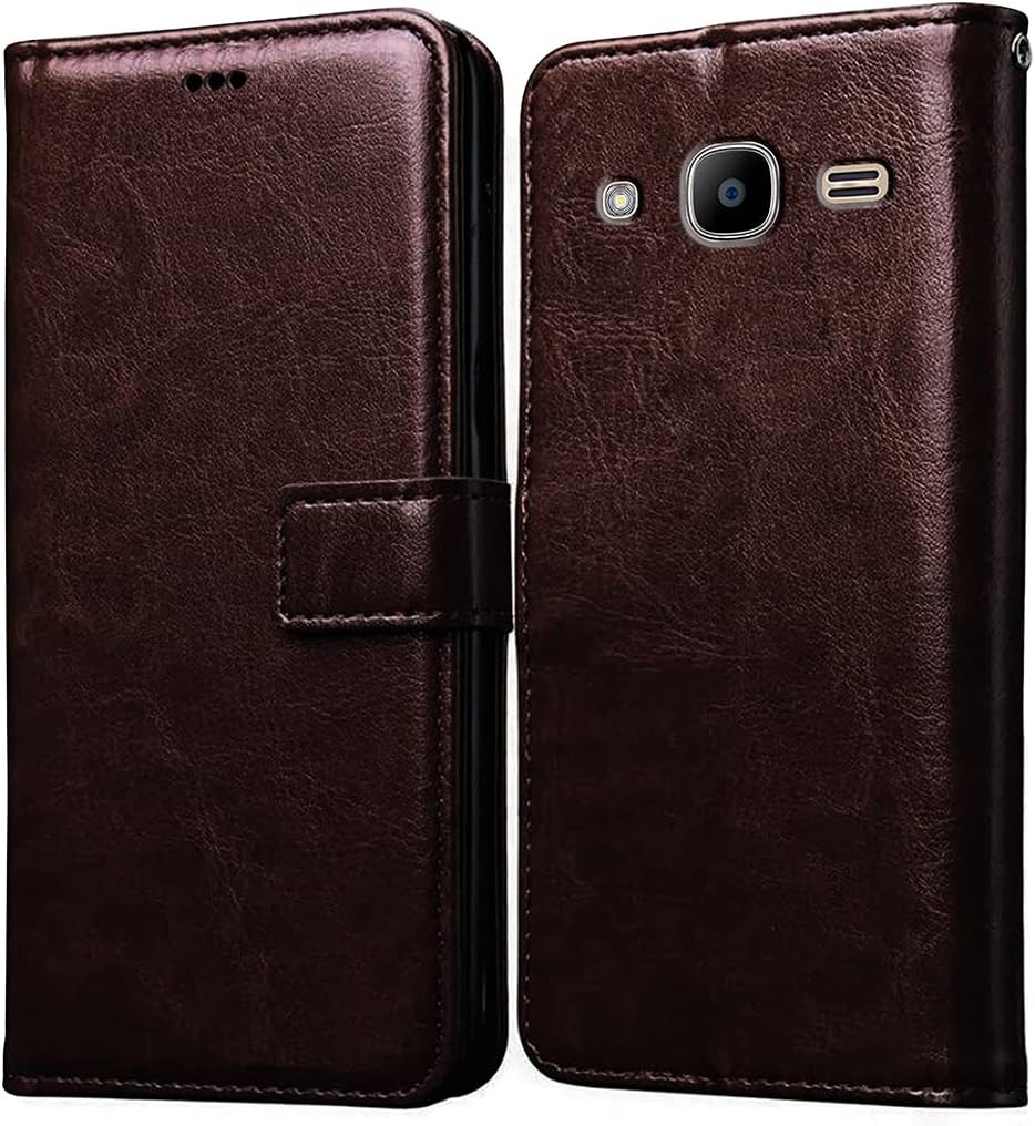Amazon Brand-SolimoAmazon Brand-Solimo Flip for Samsung Galaxy J2 (2016) (Leather_Coffee)
