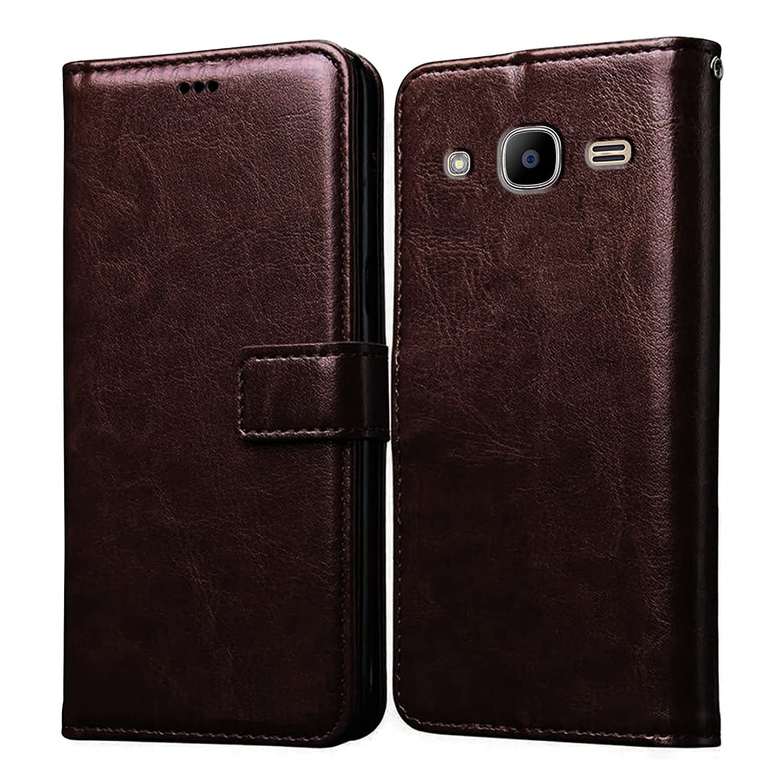 Amazon Brand-SolimoAmazon Brand-Solimo Flip for Samsung Galaxy J2 (2016) (Leather_Coffee)