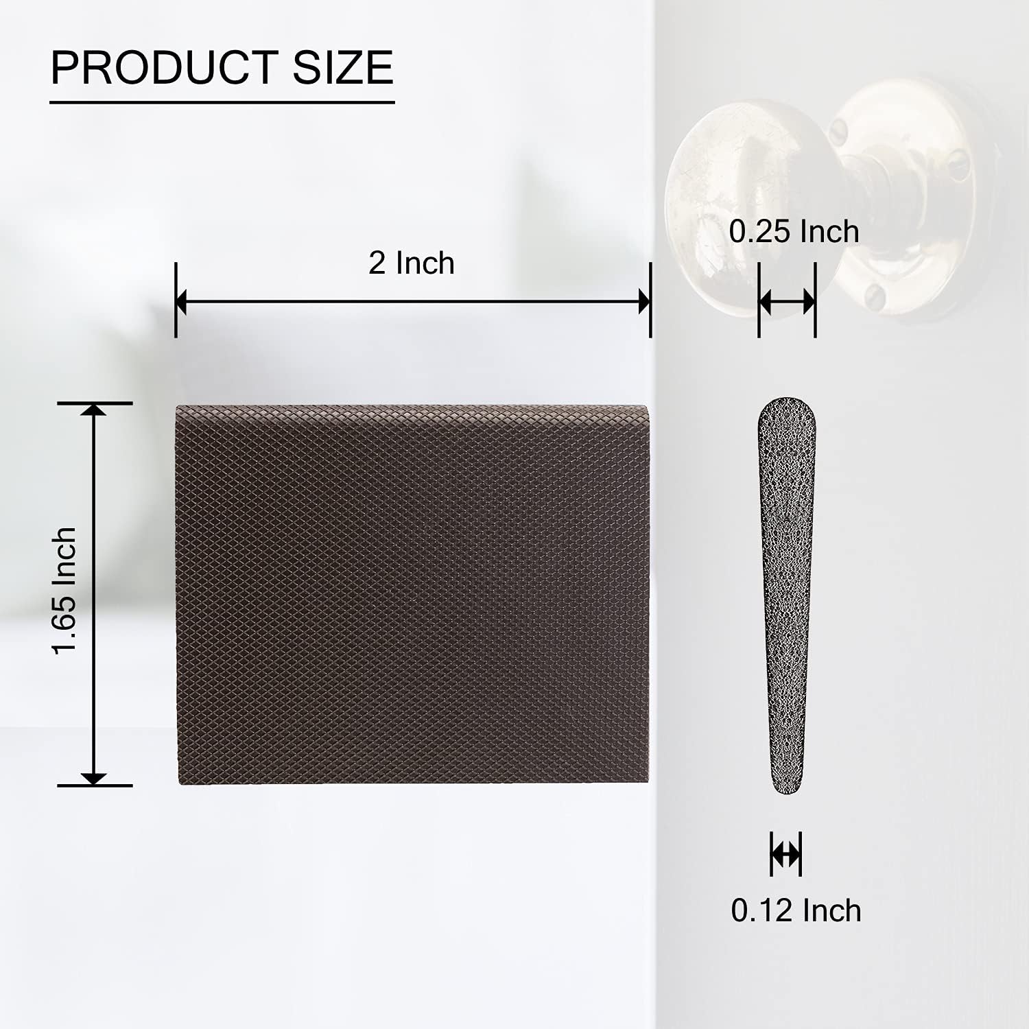 Door Corner Seals - Door Frame Draft Stopper - Brown 16-Pack image 2