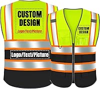 Vista 47 de BeautyWill Chaleco de Seguridad con Logo Personalizado Clase 2 Chaleco Reflectante de Alta Visibilidad Chaleco de Construcción Transpirable