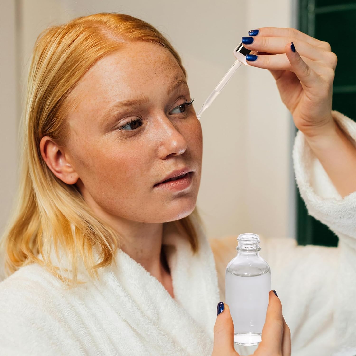 24 Pack 2oz Clear Glass Bottles with Golden Top Eye Droppers for Essential Oils, Perfumes & Lab Chemicals (Brush, Funnels, 2 Extra Droppers, 36 Pieces Labels & 30ml Measuring Cup Included) - Image 4