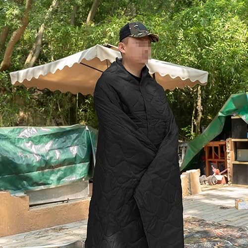 Vista 181 de LOOGU Manta de camuflaje con aislamiento impermeable para acampar al aire libre, senderismo, caza, supervivencia, mochilero, picnic Alpha Green