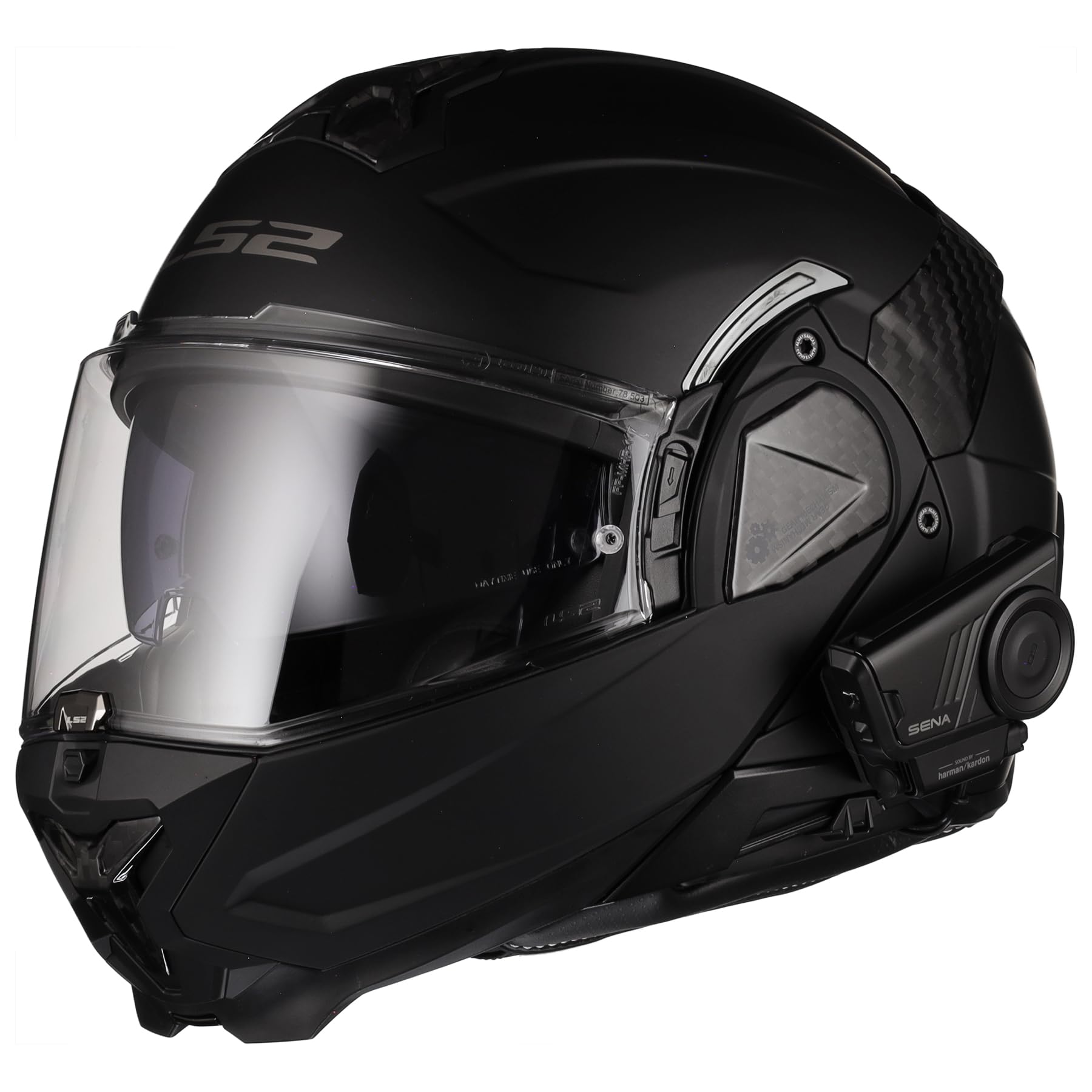 Helmets Advant II Modular Motorcycle Helmet with Preinstalled Sena 60S Mesh Bluetooth Hea…
