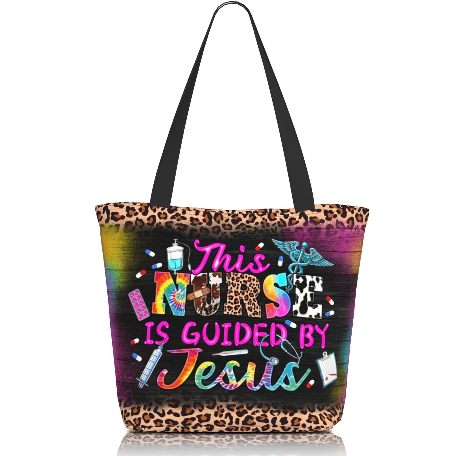 EluteFpme Bible Tote Bags for Women Christian Tote Bag Church Shoulder Bag Inspirational Bags With Zipper Christian Gift
