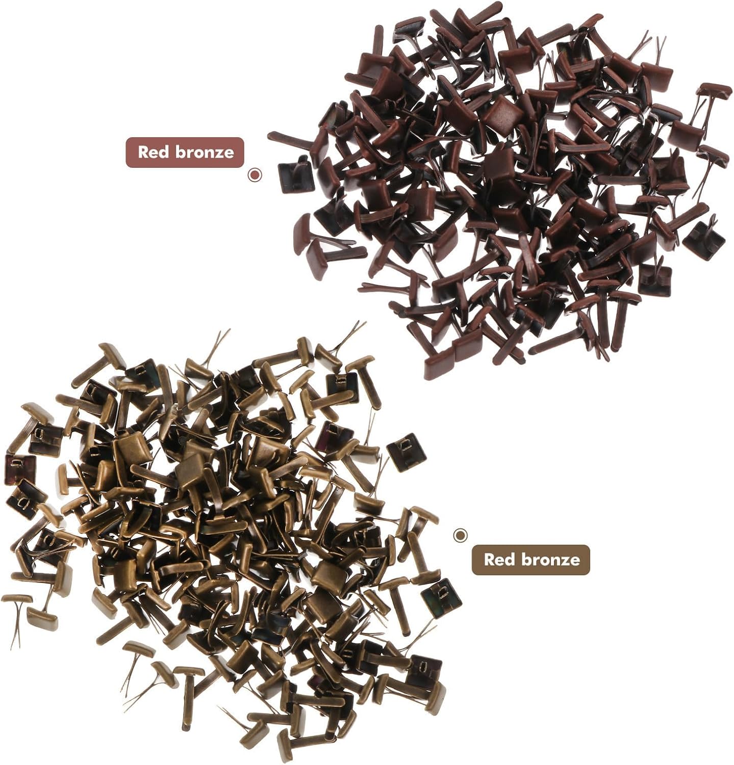 Square Double Leg Rivets 300 Pack Iron Decorative Craft Nails