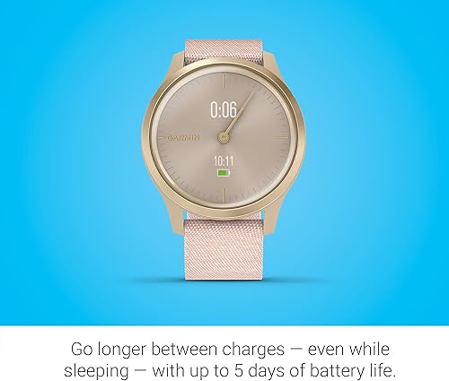 Miniatura 2 de Garmin - Vívomove 3S, smartwatch híbrido con manos reales y pantalla táctil oculta