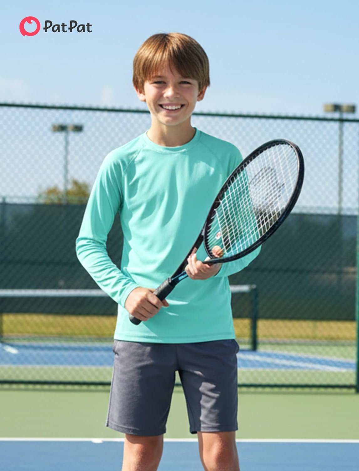 PATPAT Boys Rash Guard Swim Shirts Long Sleeve UPF 50+ Sun Protection Shirt Youth Quick Dry Water Surf Fishing Shirts 5-16Y - Image 2