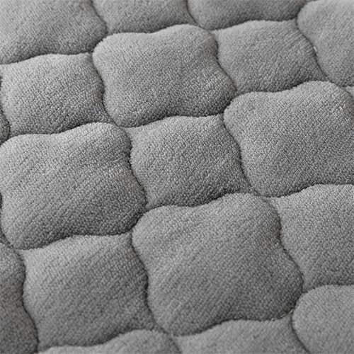 Miniatura 6 de Sábana bajera de terciopelo tamaño Queen, funda acolchada de felpa gruesa para colchón 2 fundas de almohada, sábanas de franela mullida con bolsillo