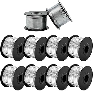 10 Rolls Steel Rebar Tie Wire Coil,1/32" 0.8mm 360FT Rebar Gun Wire Coil for Automatic Tying Gun Twister and Tying Tool,3600 ft Totally