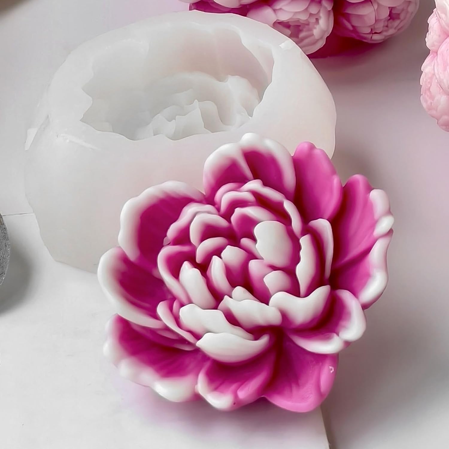Flower Animal Cylinder Molds Silicone Wave Spiral Candle Mold - Silicone Resin Casting Molds for Candle & Resin & Soap Craft Supplies