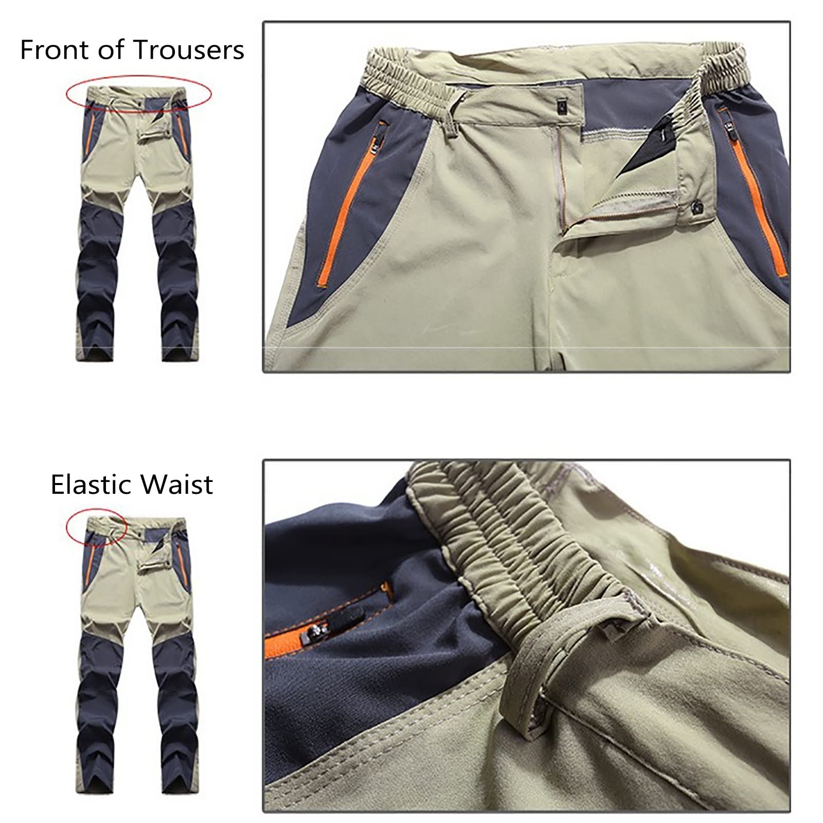 G&F Pantaloni da Trekking Uomo Primavera Estate Pantaloni da Passeggio Leggeri Traspiranti Antivento