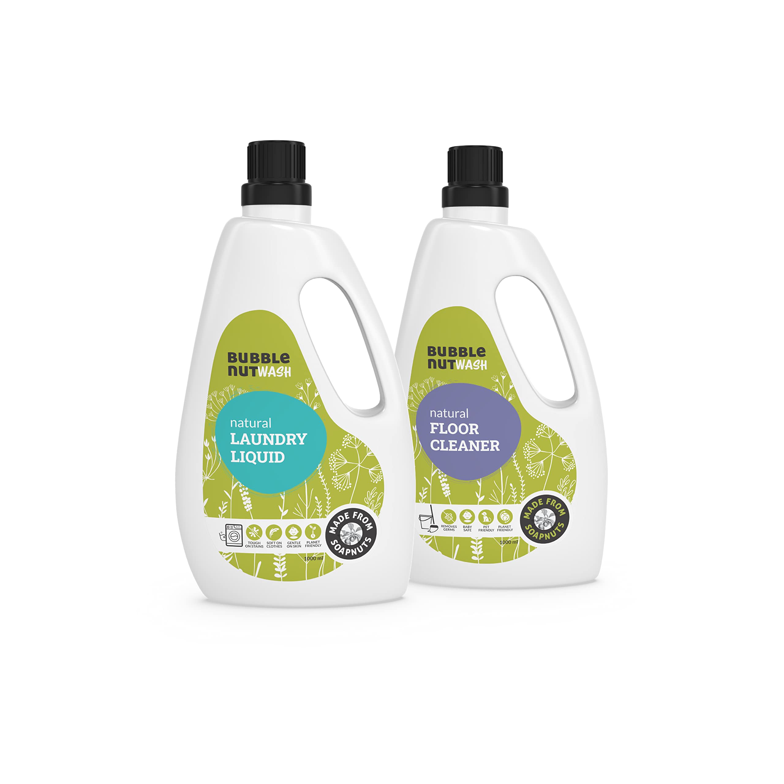 BubbleNut Wash Laundry Detergent Liquid (1000 ml) - Natural, Organic, Baby safe, Soap nuts based, Sensitive Skin, Hypoallergenic, Ecofriendly, Biodegradable, Gentle Fabric wash (Combo2) (B09N751RS1) Amazon Price History, Amazon Price Tracker