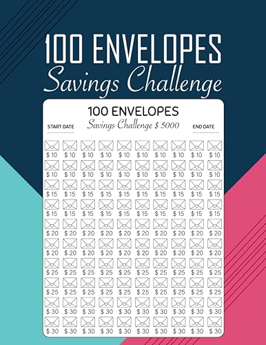 100 Envelopes Money Saving Challenge Low Income Savings Challenge Tracker Journal Easy And Fun Way To Save $5,050 120 Pages 100 envelopes Money