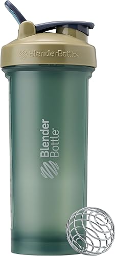 BlenderBottle Classic V2 - Botella mezcladora para batidos de proteínas y entrenamiento previo, 4 onzas, color marrón completo