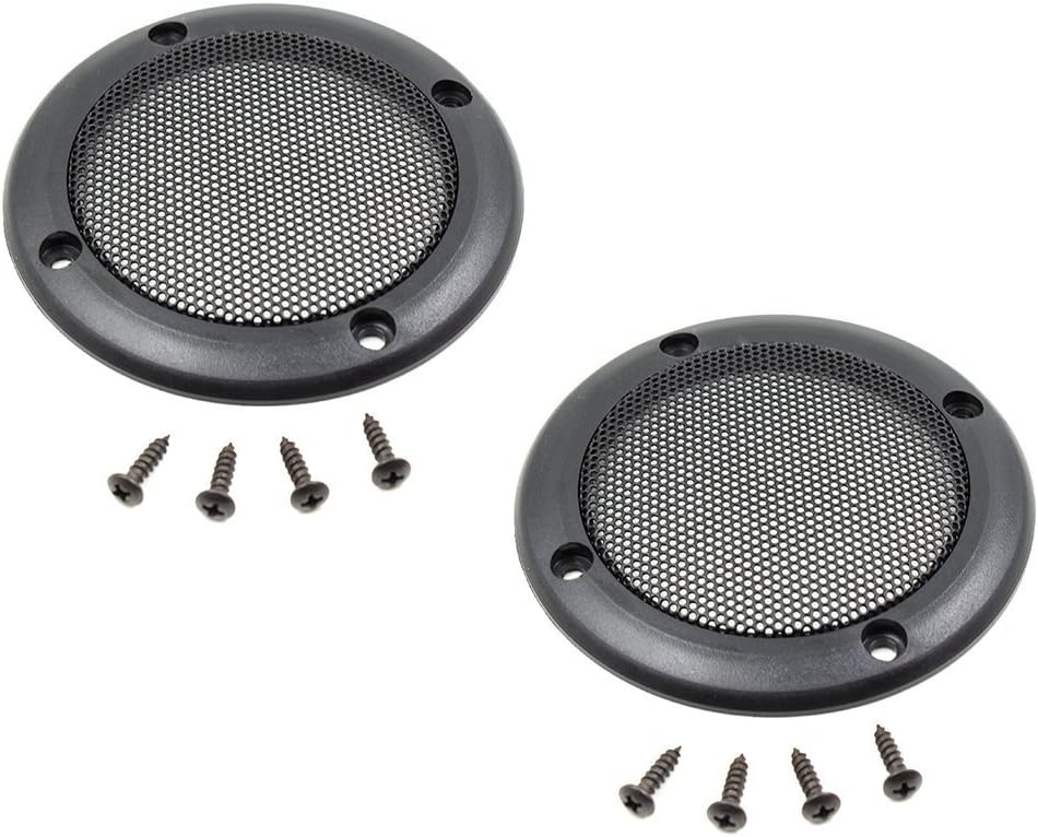 Kiss 2 Pcs 3 Inch Black O Speaker Cover Decorative Circle Metal Mesh Grille I.135044635 - Foto 6