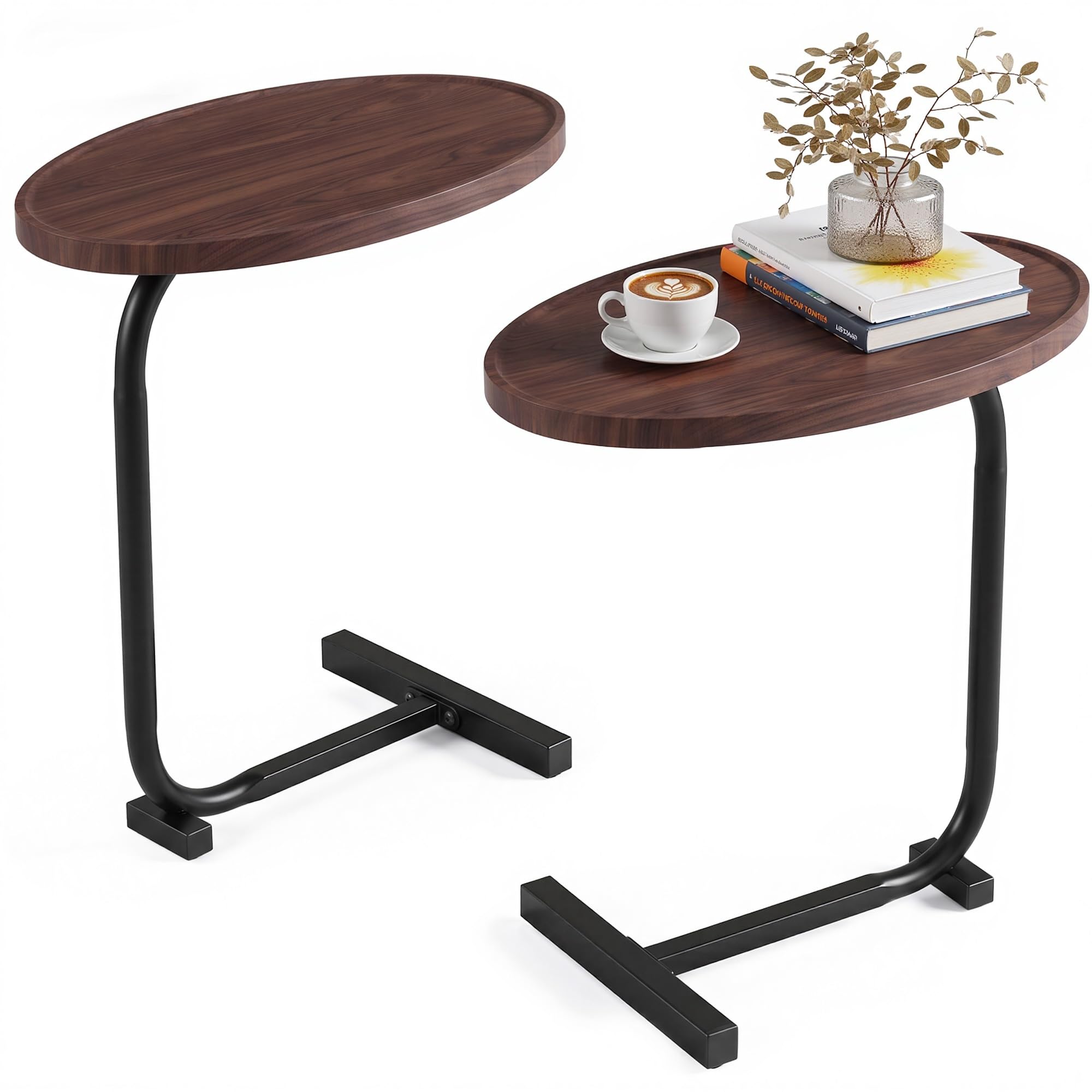 VECELO C Shaped Side Table 2 Pack