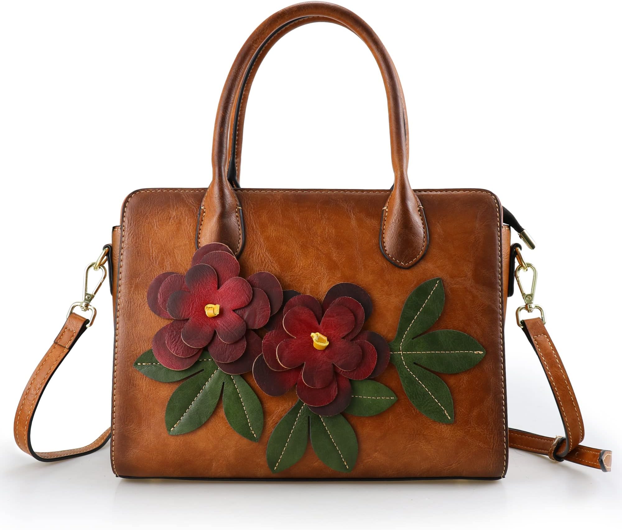 LETEULOHandbags for Women Leather Shoulder Bag Top Handle Satchel Ladies Crossbody Purse