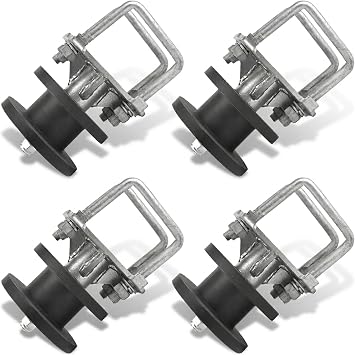 Cantilever Sliding Gates, Nylon Sliding Gate Rollers, Rolling Cantilever for 4" Square Post x 2" Chain Link Fence Gate Frame, Pack of 4