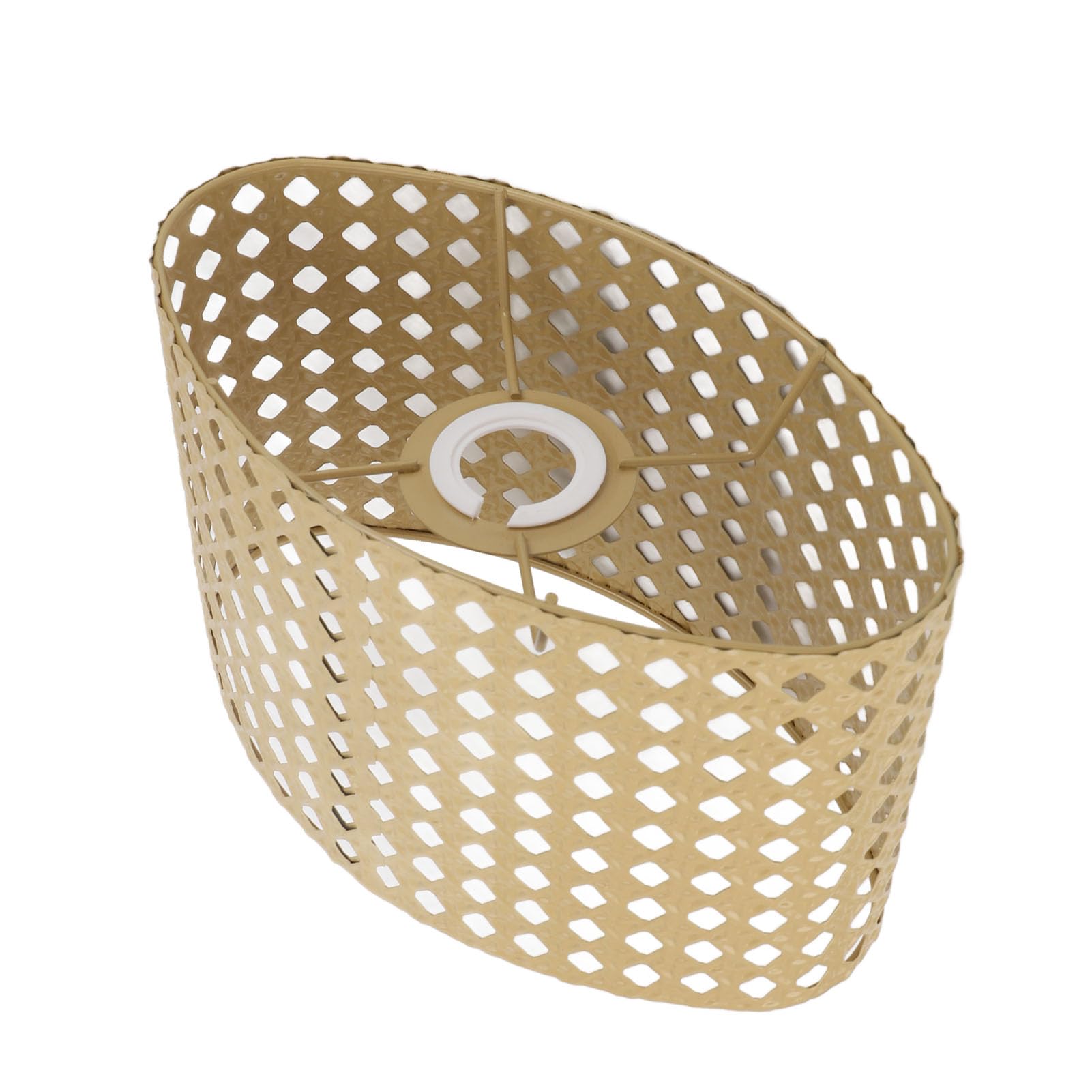 Lamp Shade, Oval Lampshade Iron Hollow Lampshades for Table Lamp Metal Engraving Lamp Shades for Floor Lamps Small Lamp Shades Replacement Lamp Shades for Table Lamp and Floor Light(黄色)