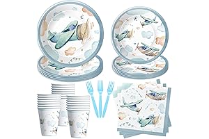 Airplane Birthday Plates And Napkins Party Supplies