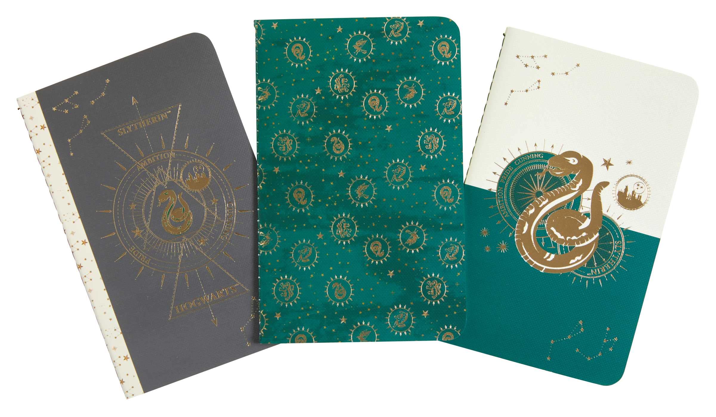 Harry Potter: Slytherin Constellation Sewn Pocket Notebook Collection: Set of 3 (HP Constellation): 1