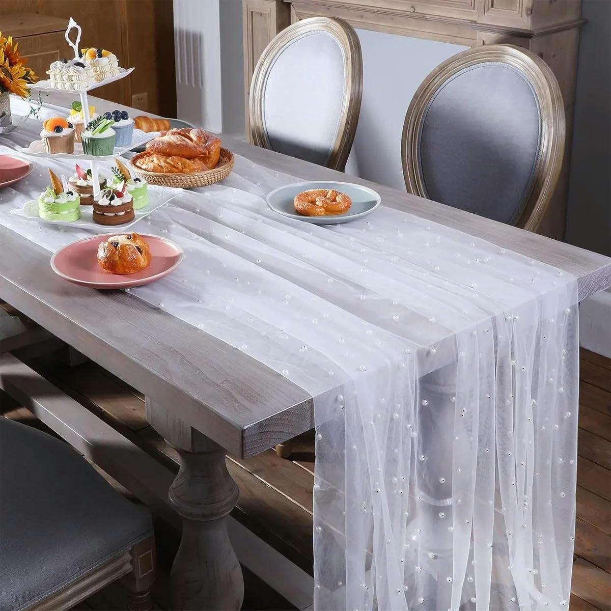 Chemin de table mousseline de soie pour sublimer une table sans repassage décoration mariage