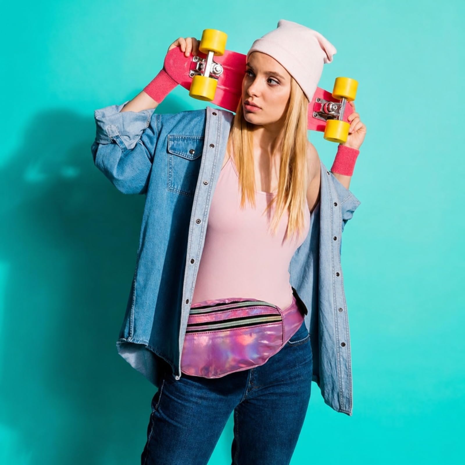 SATINIOR Damen Holographische Gürteltaschen-01