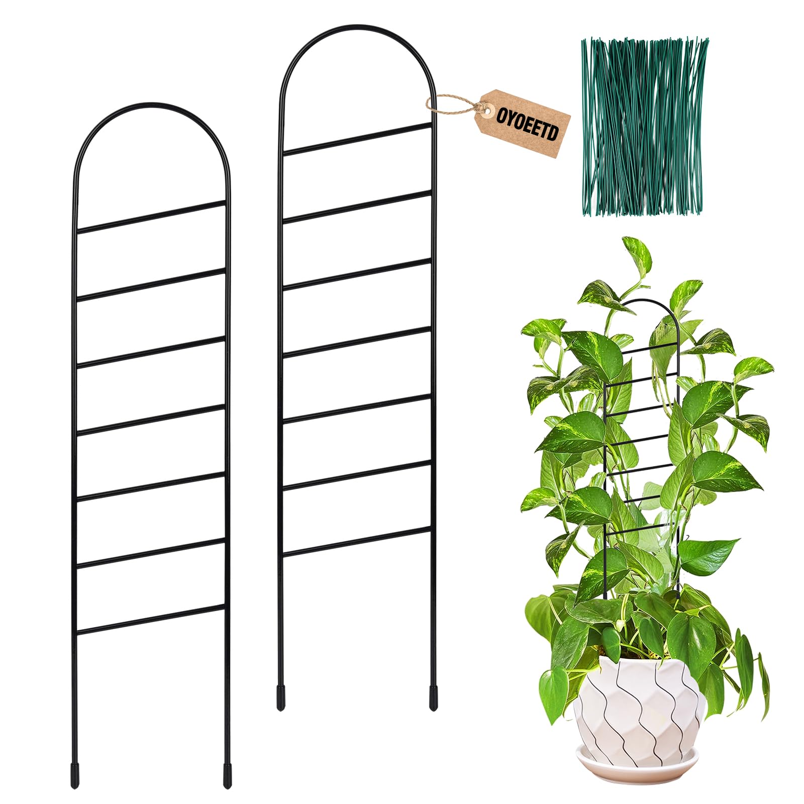 17.5 inch Small Trellis for Potted Plants, Metal Plant Trellis Indoor