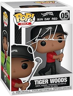 Tiger Woods Swinging #05 Facsimile Signed Reprint Laser Autographed Funko POP! Golf Figurine with Protector Case