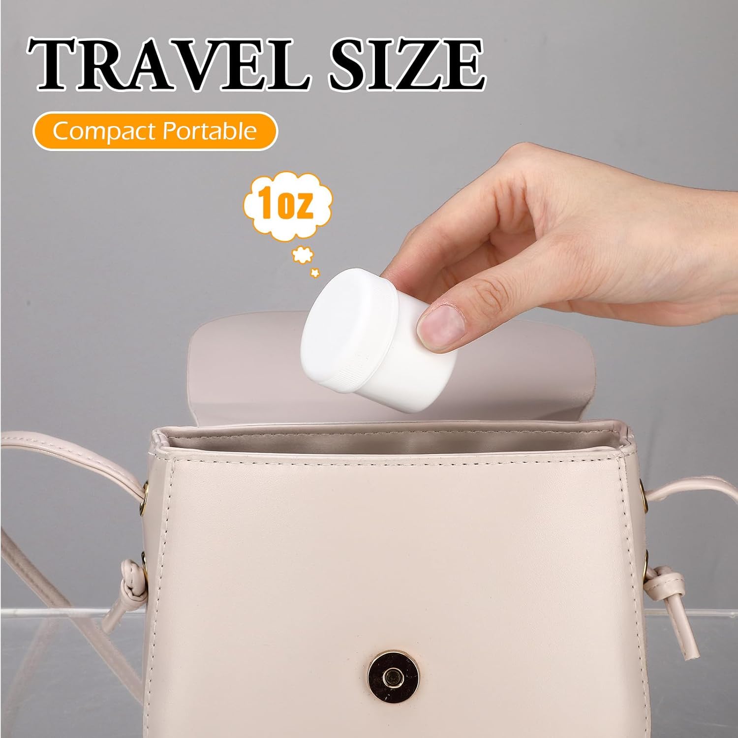 Meanplan 100 Pcs 1 oz Plastic Container Jars with Lids Round Leak Proof Refillable Small Cosmetic Jars for Lotion, Cream, Makeup, Eye Shadow, Rhinestone, Samples, Pot, Travel Storage(White)