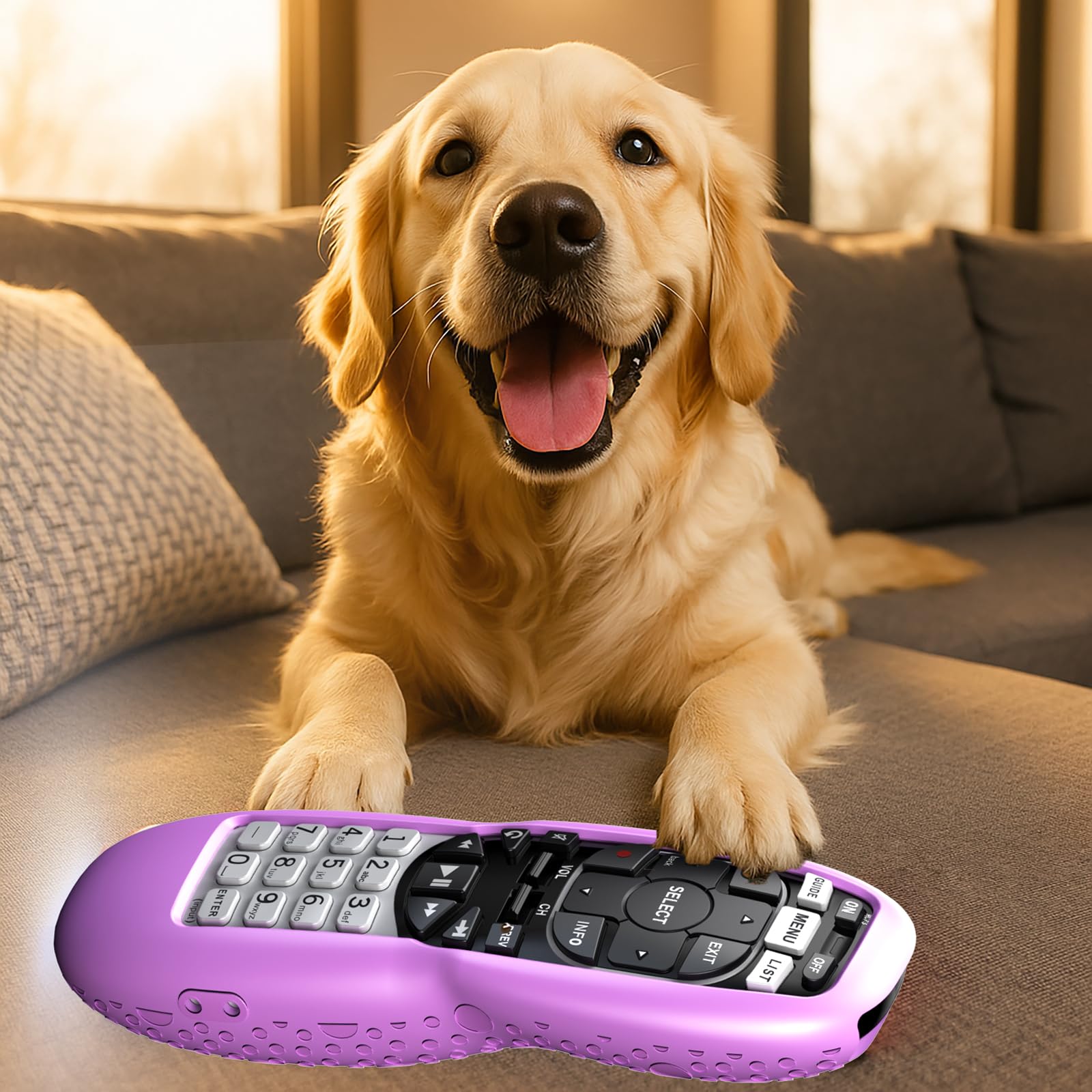 Paquete de 3 fundas para control remoto DirecTV RC73, RC70, RC70H, RC71, RC71H, RC72, RC73B, color morado, azul y rojo
