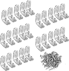 MOOCHE 4x L-Winkel 8,5cm | Edelstahl Eckverbinder Für Regale & Möbel | Schwarz