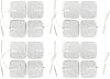 Tens Electrode Pads 5x5cm Self-Adhesive Electrodes (16 pcs) Clear Aesthetic Compatible with Neurotrac, Tenscare, Auvon, Elle Tens Devices