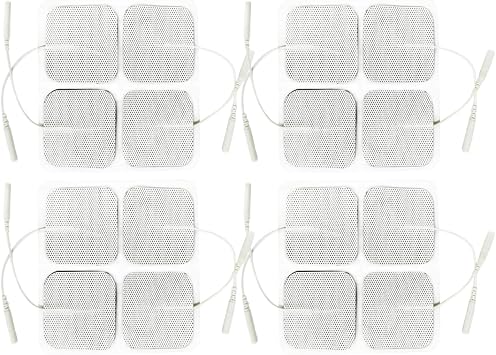 Tens Electrode Pads 5x5cm Self-Adhesive Electrodes 16 pcs Clear Aesthetic Compatible with Neurotrac, Tenscare, Auvon, Elle Tens Devices
