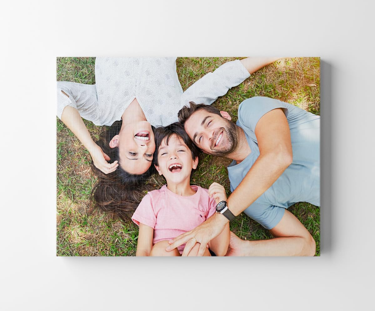 CREATIVA DIGITAL IMPRESION Y DISEÑO Cuadro Personalizado con tu Foto | 60 x 90 cm | 100% a tu Gusto | Lona y Madera | Regalo Ideal para Bodas, Cumpleaños y Aniversarios | Fabricado en España