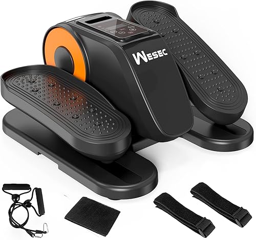 Under Desk Elliptical Machine, Electric Elliptical Training Machine w/Remote & 12 Speeds Level, Manual & Auto Mode, Elliptical Traier for Seniors