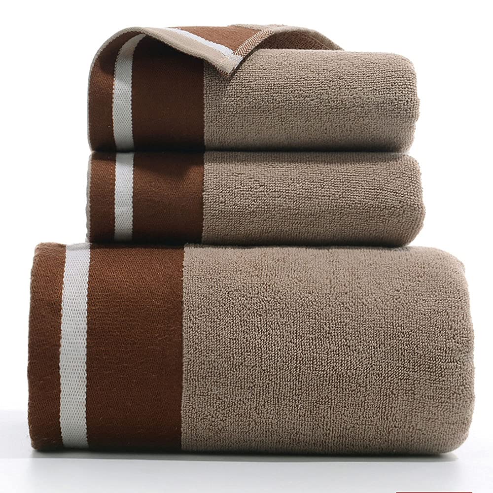 Serviette de bain et essuie-mains en coton : le kit marron pour votre routine bien-être