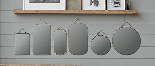 Miniatura 2 de Creative Co-Op Varios espejos de pared con bordes de terciopelo, multicolor, juego de 6