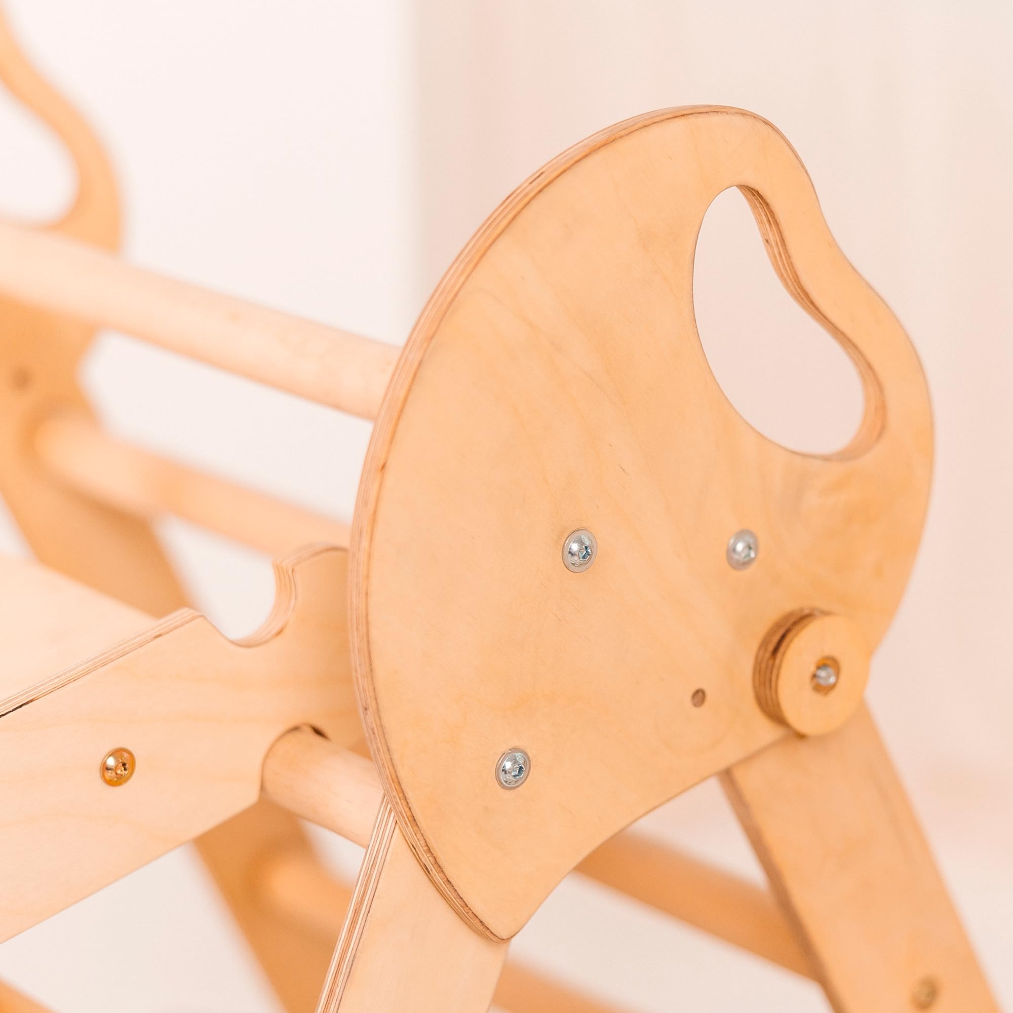 Goodevas 5-in-1 Telaio da Arrampicata per Bambini - Scala a Triangolo, Arco per Arrampicata, Balance Board e Cuscino, Telaio da Arrampicata Montessori, Palestra in Legno per Bambini da 1 a 3 Anni