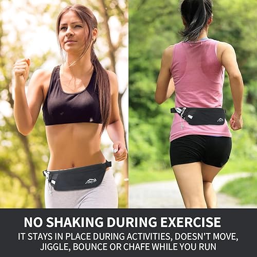 Miniatura 4 de INOXTO Riñonera delgada para correr para mujeres y hombres, riñonera deportiva con botella de agua de 10.1 fl oz para correr, caminar, ciclismo,
