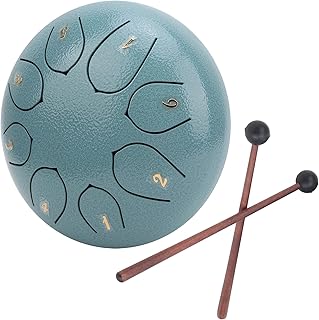 8 notas Tambor de língua, tambor de mão, sânscrito, língua, tambor de língua, 8 notas, sânscrito etéreo, instrumento de percussão azul musgo 6" 2973103