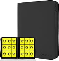 Vista 1 de Trading Card Binder 9 Pocket, 360 Pockets Trading Card Holder Book, Premium PU Cover Zip Folder Binder, Side Loading Carrying Case Binder Album for