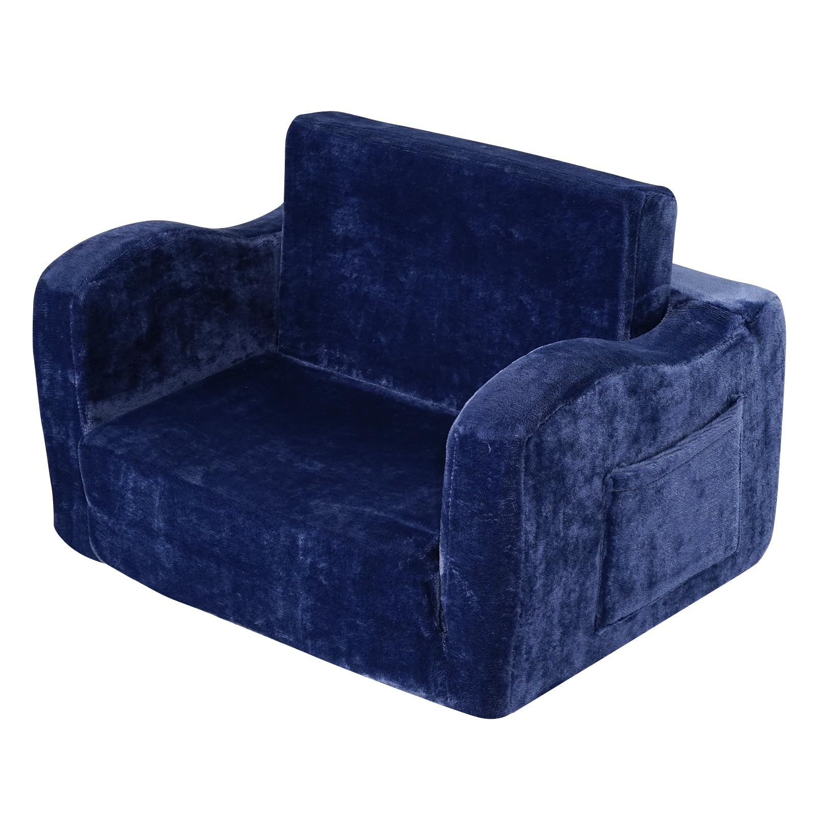 VEVOR Divano per bambini, 2 in 1, comodo divano letto pieghevole, convertibile da divano a lettino, sedia per bambini, mobili per la stanza dei giochi, per bambini e ragazze, blu