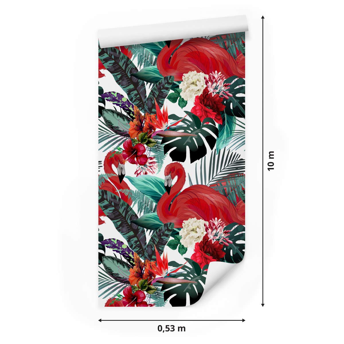 Muralo Samoprzylepne tapety rolki kwiaty piwonia piwonia korzenna Monstera paproć dżungla flamingi 1000 x 50 cm tapeta ścienna do salonu sypialni